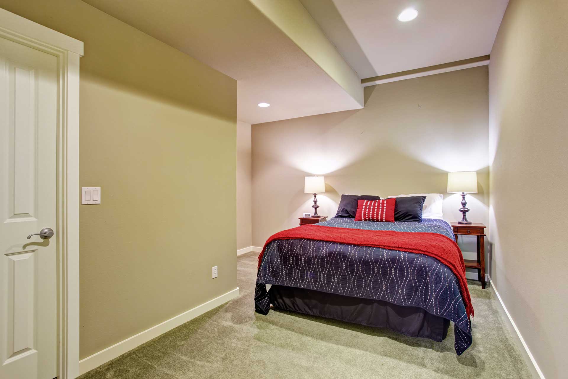 Finished basement bedroom